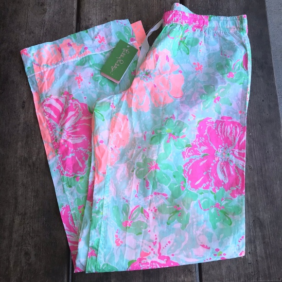 Lilly Pulitzer Other - Lilly Pulitzer Poolside Blue Beach Walk Pajama S